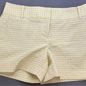Ann Taylor Cream Shorts with Yellow Dot Texture